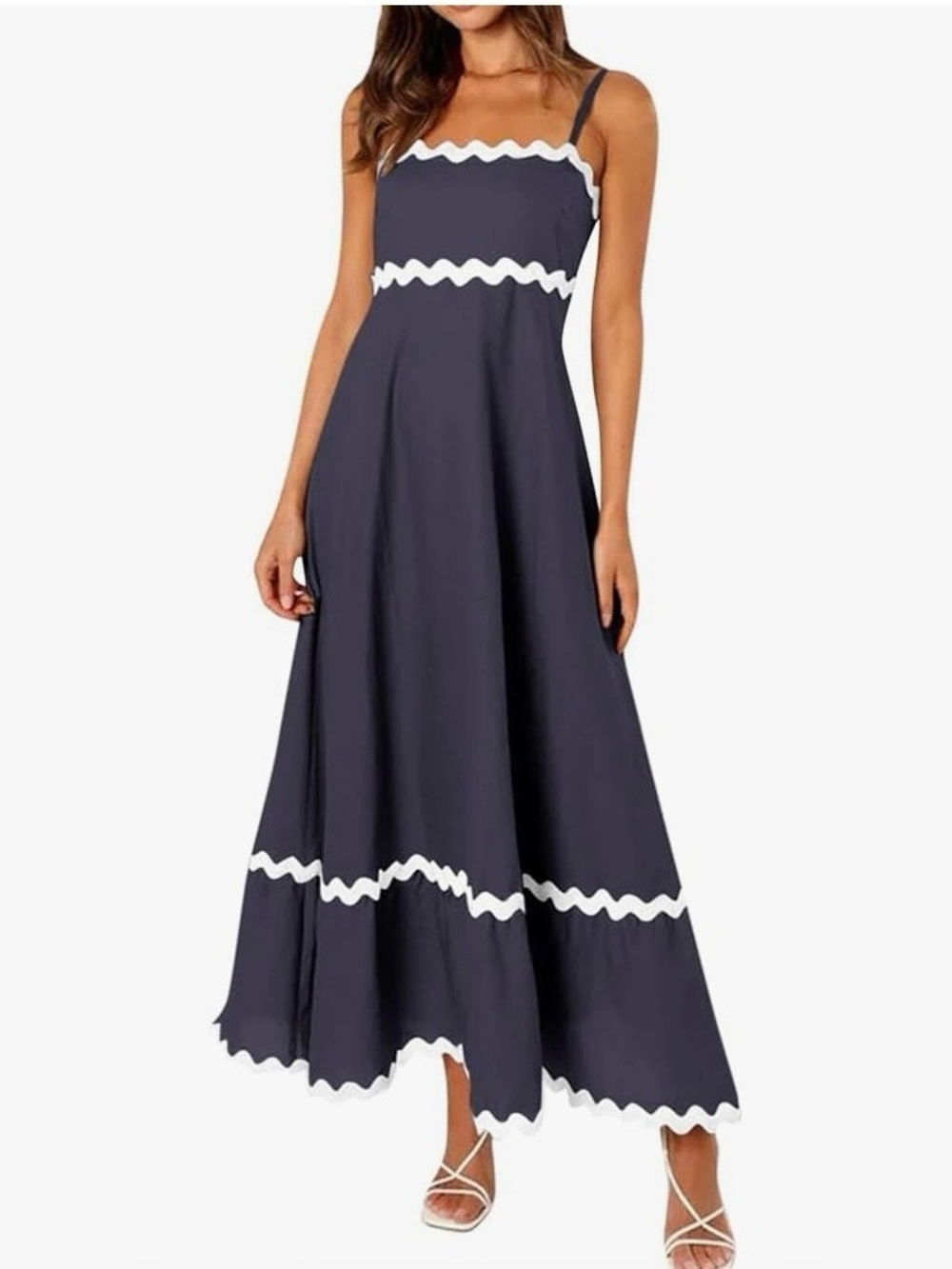 Cynthia Rowley Linen Blend. Maxi Dress Blue Vacation Wedding Peasant Cottage Sma